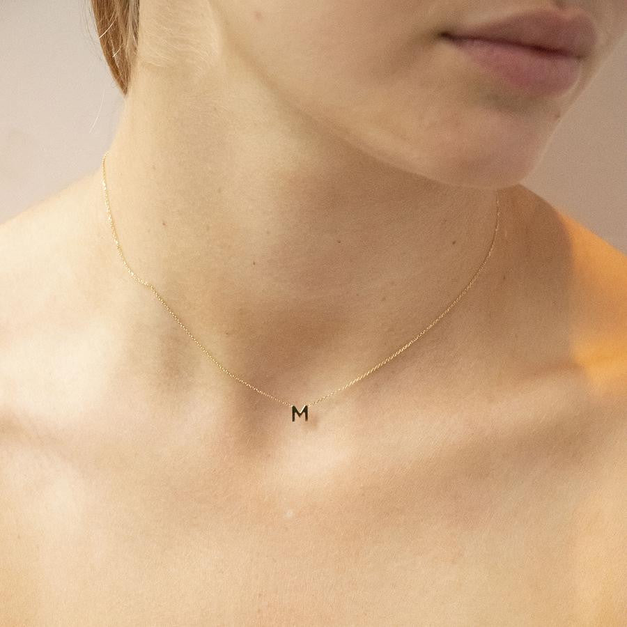 Gold Initial Necklace | 18k Gold Plated – taracollective.com.au